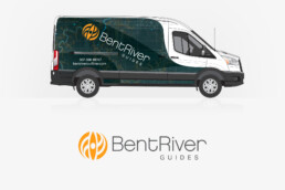 Bozeman logo vehicle design outfitter and guide